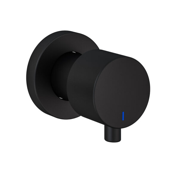 98.2048_1 Black Meriden 3 Tap Hole Wall Mounted Basin Tap Set