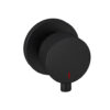 Black Meriden 3 Tap Hole Wall Mounted Basin Tap Set