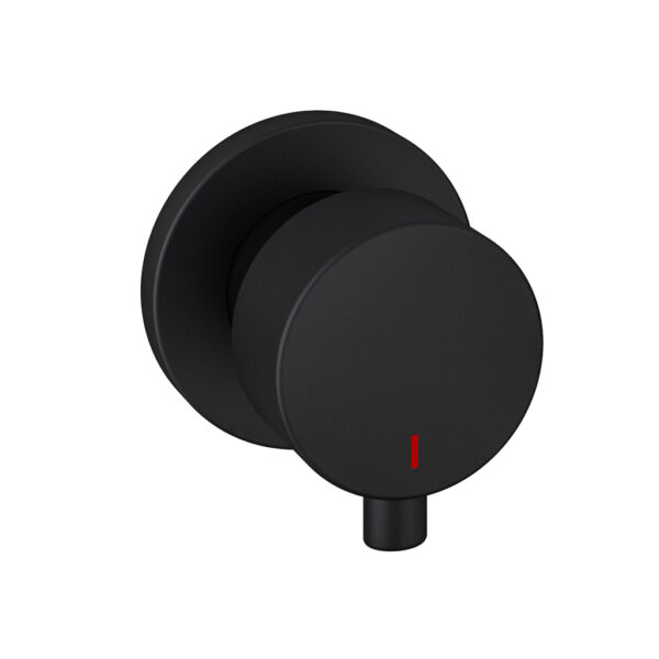 98.2048_2 Black Meriden 3 Tap Hole Wall Mounted Basin Tap Set
