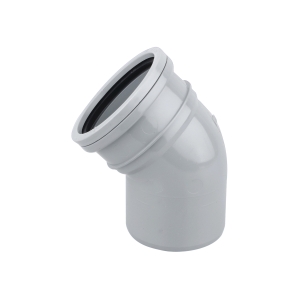 Wavin OsmaSoil 110mm Ringseal Single Socket Bend 45 Degree