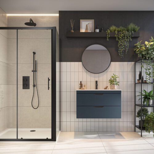 Black Sliding Door
