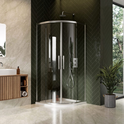 Chrome Double Door Quadrant