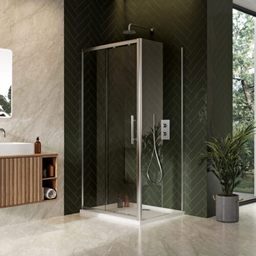 Chrome Sliding Shower Door