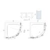 Chrome Double Door Quadrant
