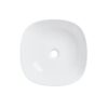 White seto countertop basin ceramic square basin