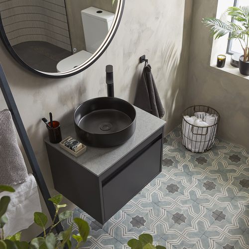 Black arita countertop round basin