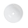 White tamba countertop round basin
