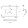 White Arno Compact Ceramic Basin 1 Tap Hole
