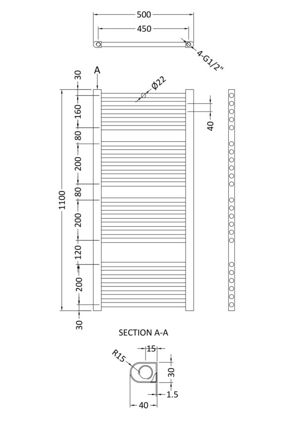 hk382_heating_v3_ld Chrome Straight Ladder Rail