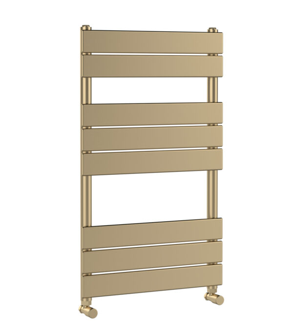 hl882_heating_v1_co Brass Piazza Square Towel Radiator with Flat Panels