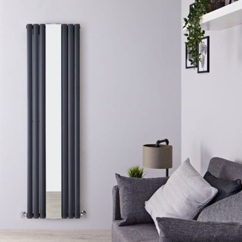 Double Panel Anthracite Mirror
