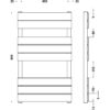 Black Piazza Square Flat Towel Radiator