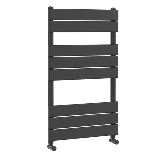 Black Piazza Square Flat Towel Radiator
