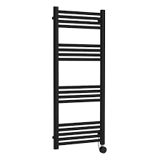 Black Electric Round Towel Rail