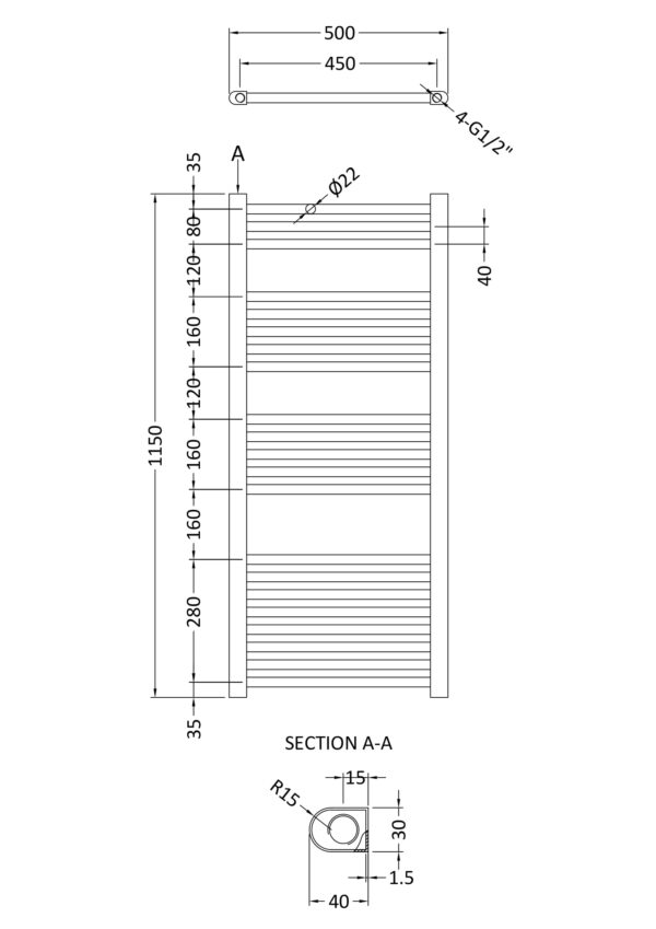 mty105_heating_v3_ld Black Straight Ladder Rail