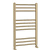 Brass Lorica Straight Towel Radiator with Round Rails