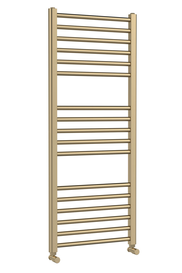 mty805_heating_v1_co Brass Lorica Straight Towel Radiator with Round Rails