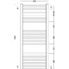 Brass Lorica Straight Towel Radiator with Round Rails