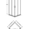 Pacific Corner Entry Enclosure Glass- Chrome