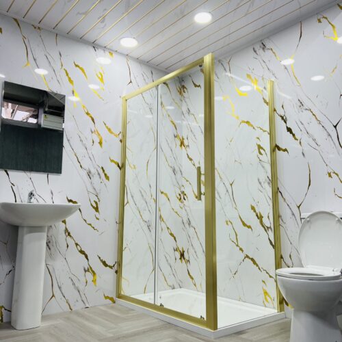 Gold Marble Budget Bathroom Display