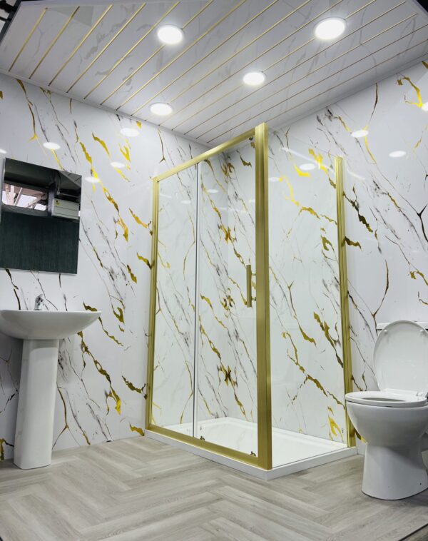 Gold Marble Budget Bathroom Display
