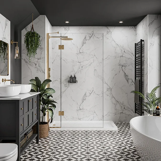 Splash Panels White Marble Splash Panel