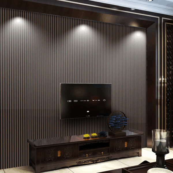 Wood Slat Acoustic Wall Panels- Harvest Walnut - Image 4