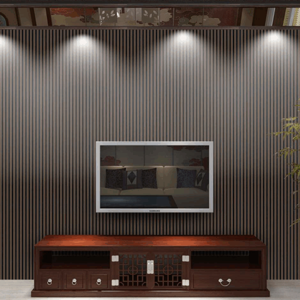 Wood Slat Acoustic Wall Panels- Harvest Walnut - Image 3