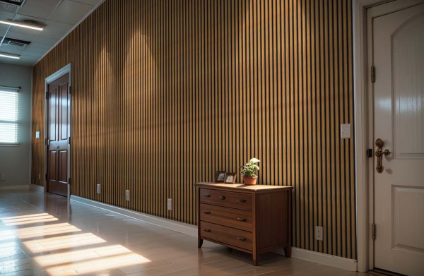Wood Slat Acoustic Wall Panels- Natural Oak - Image 2