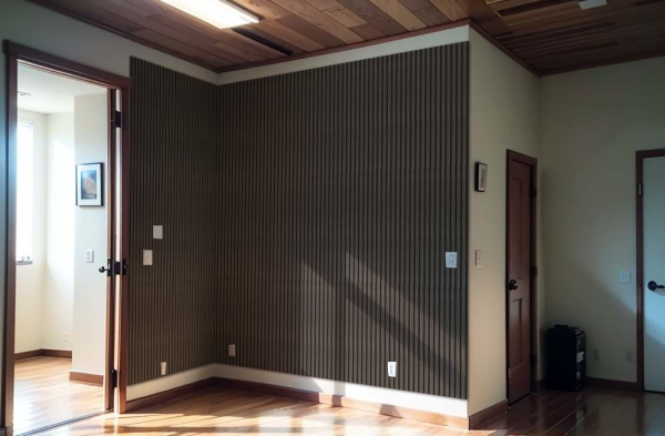 Wood Slat Acoustic Wall Panels- Midnight Dark - Image 2