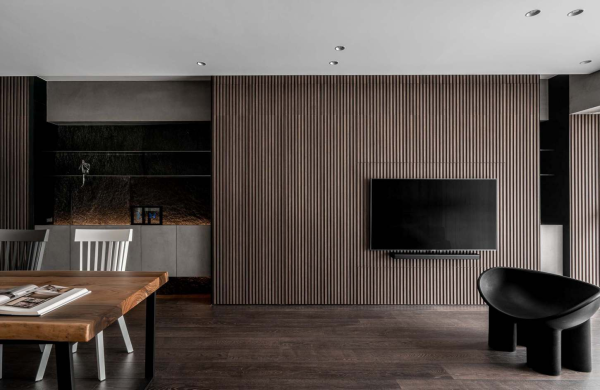 Wood Slat Acoustic Wall Panels- Smoked Oak - Image 3