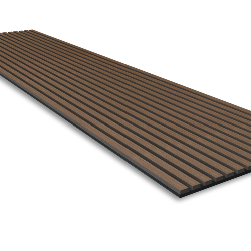 Wood Slat Acoustic Wall Panels- Smoked Oak