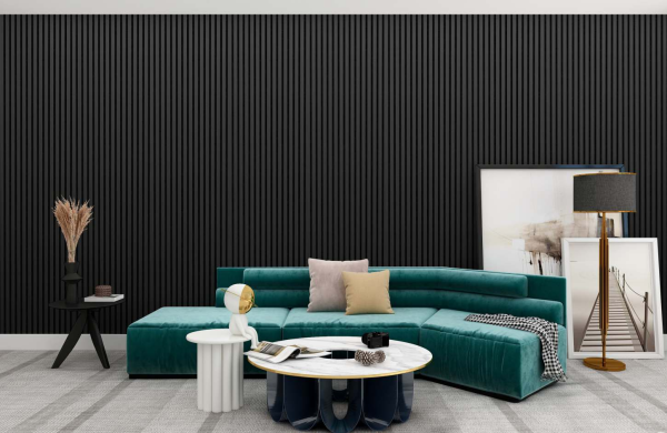 Wood Slat Acoustic Wall Panels- Grey Oak - Image 2