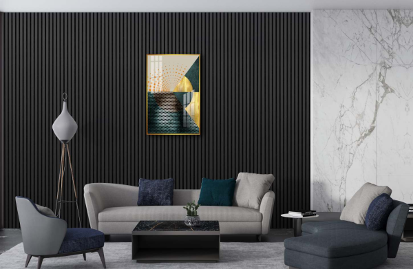 Wood Slat Acoustic Wall Panels- Grey Oak - Image 3