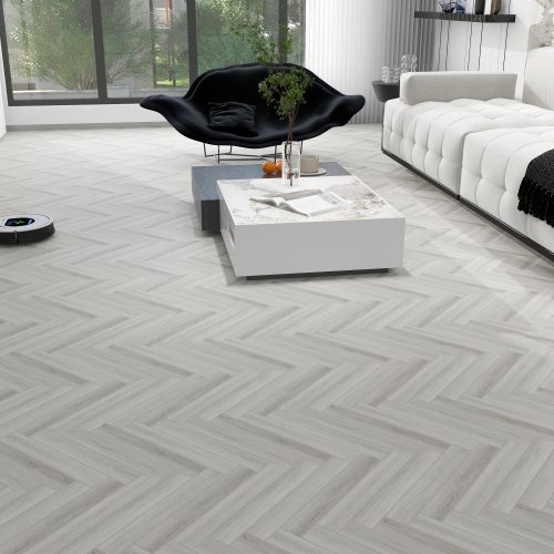 SPC Flooring Herringbone- Canadian Grey