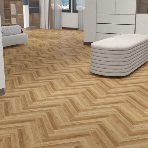 SPC Flooring Herringbone- Country Oak